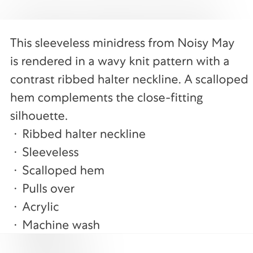 NOISY MAY WAVY KNIT DRESS NWT - Picture 4 of 4